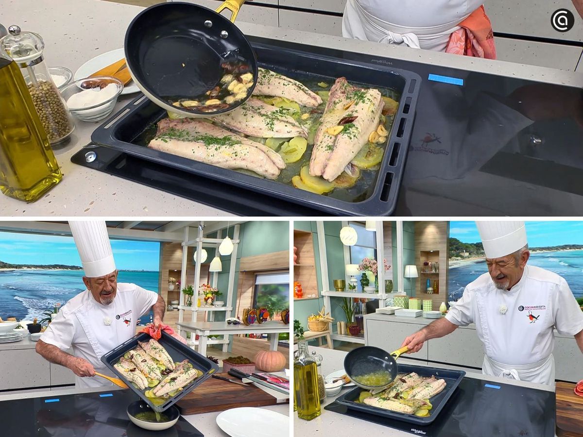 Prepara el sofrito característico del chicharro a la bilbaína