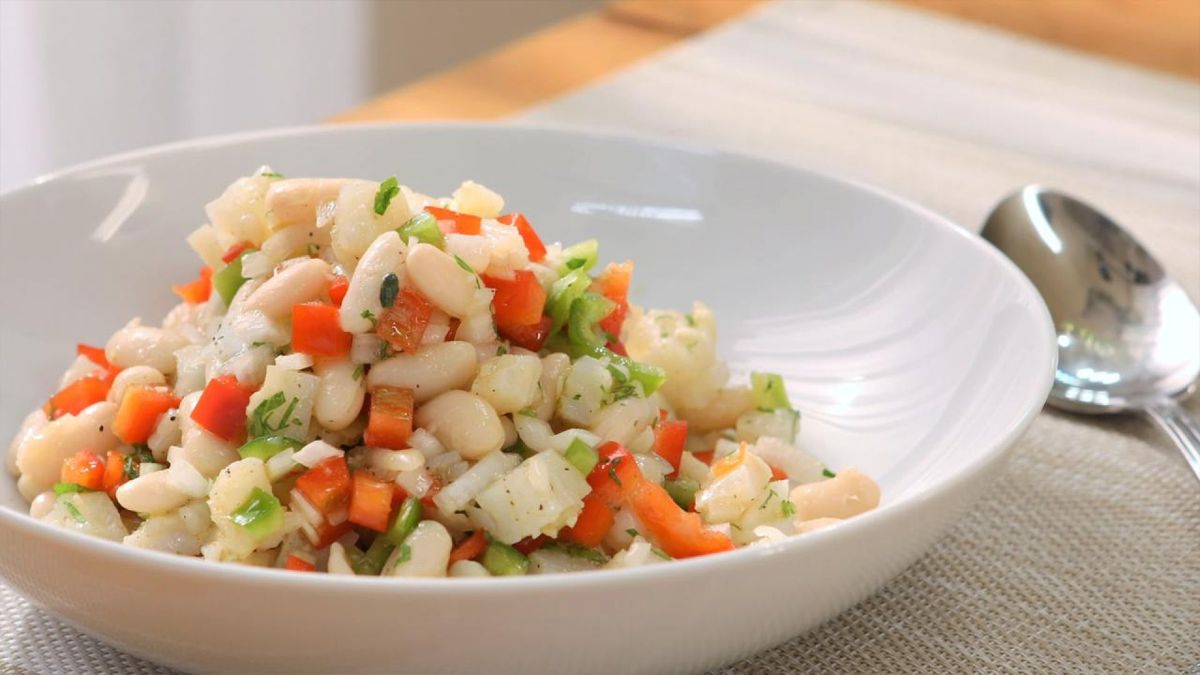 Empedrado de alubias y bacalao   Paso 7