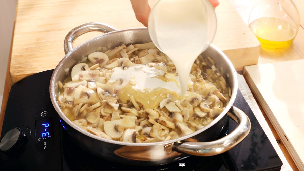 Champiñones Strogonoff   Paso 4