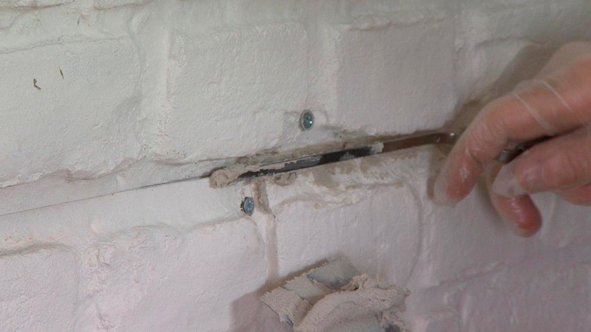 Cubrir pared con piedra artificial decorativa paso 9