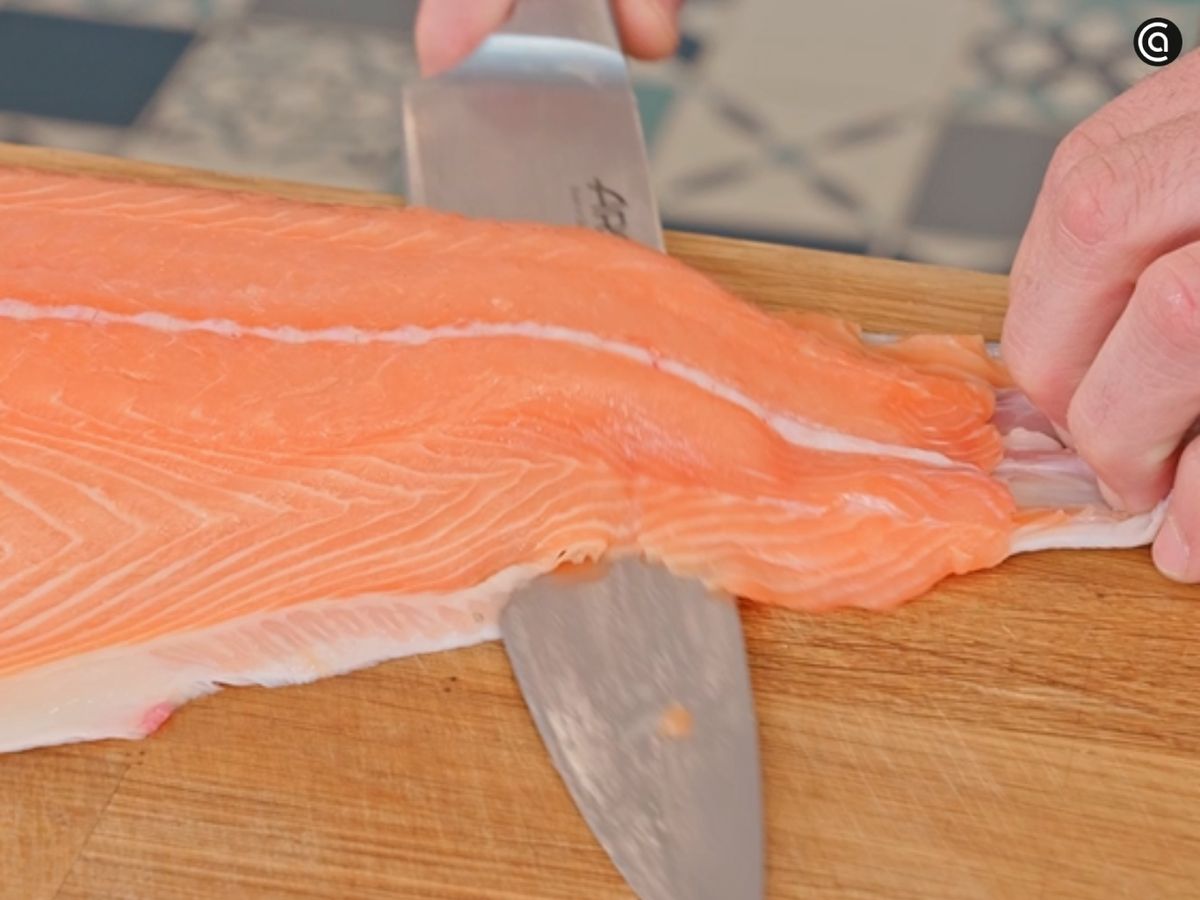 Poke de salmón - paso 1