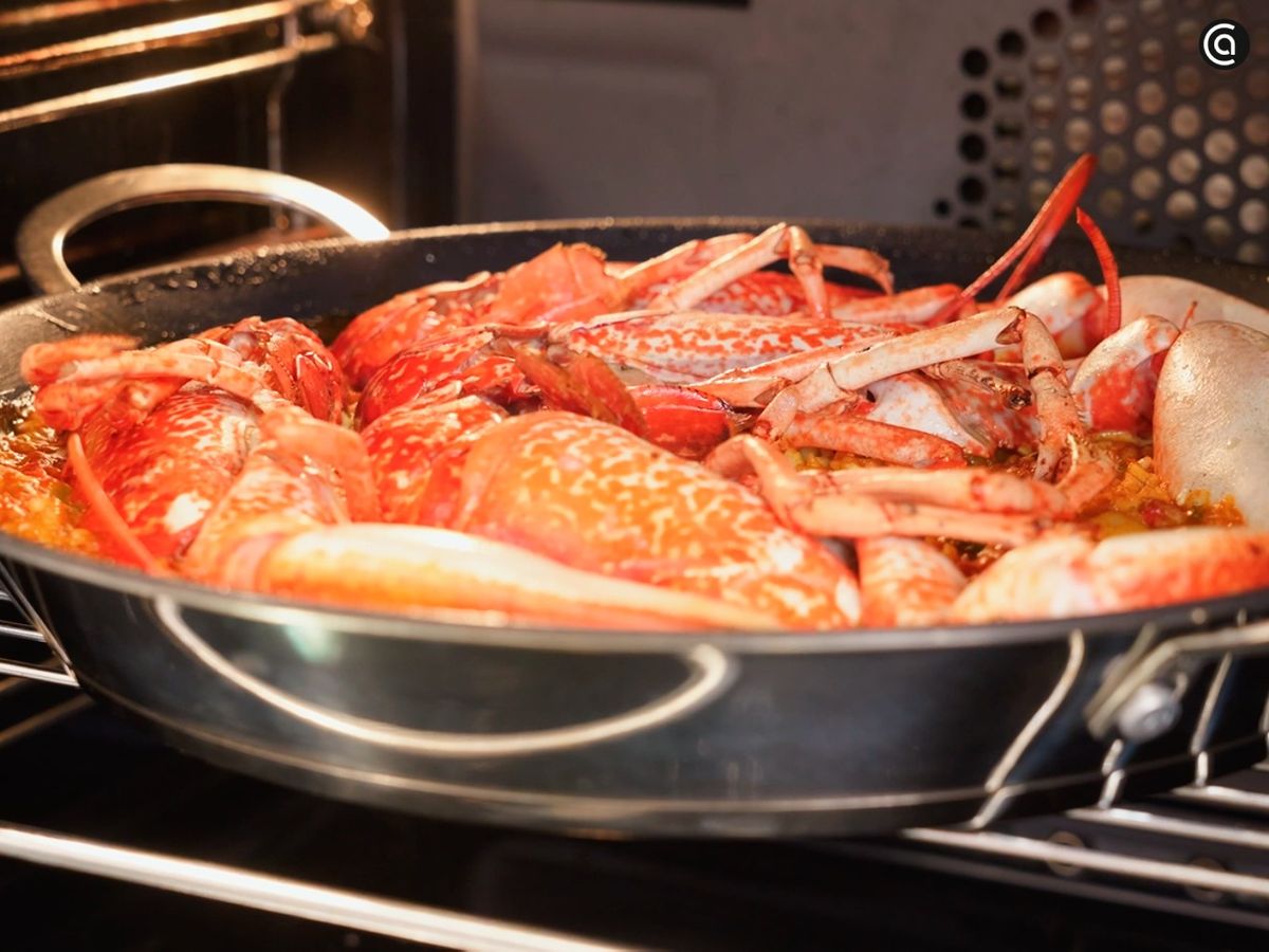 Paella de bogavante - paso 5