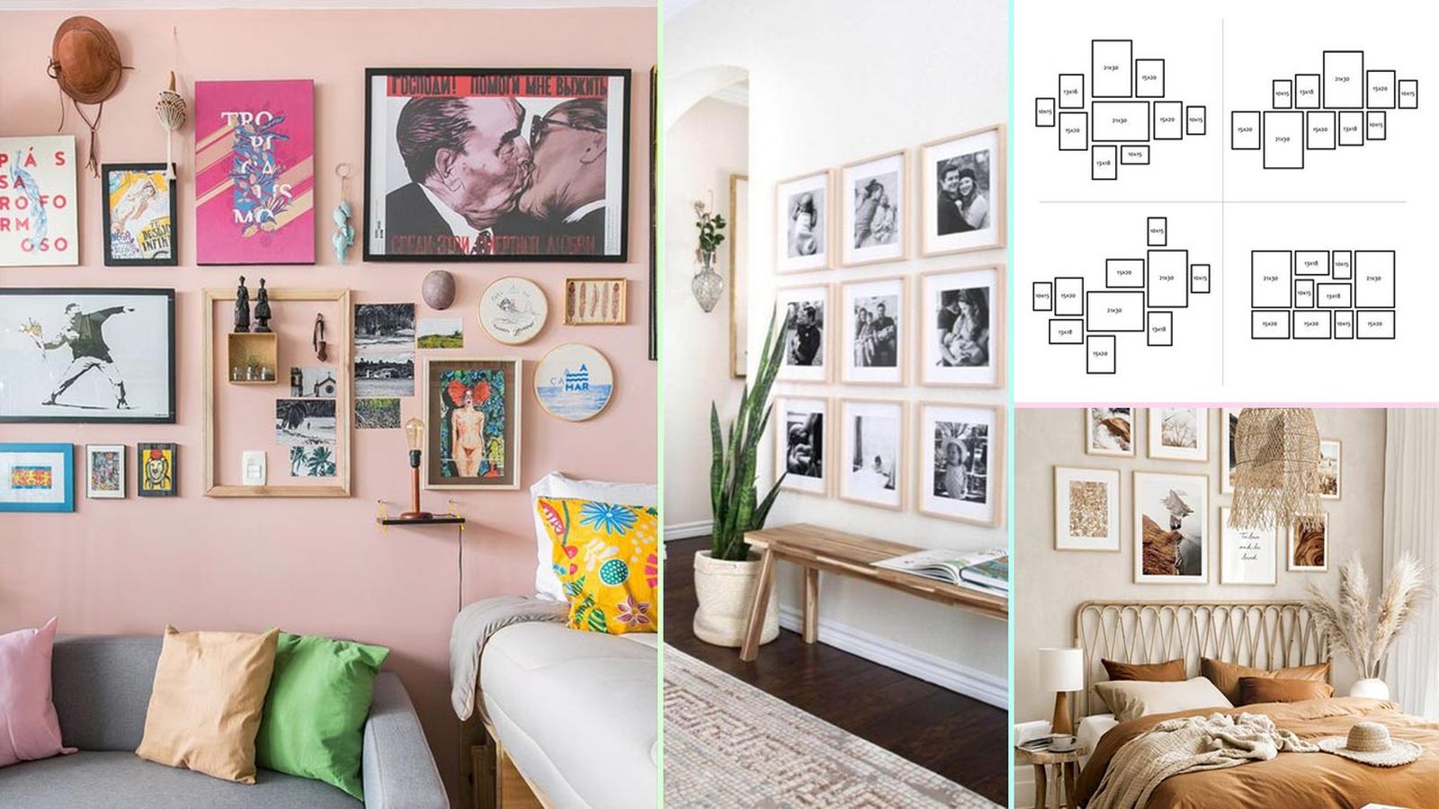 decorar pared fotos