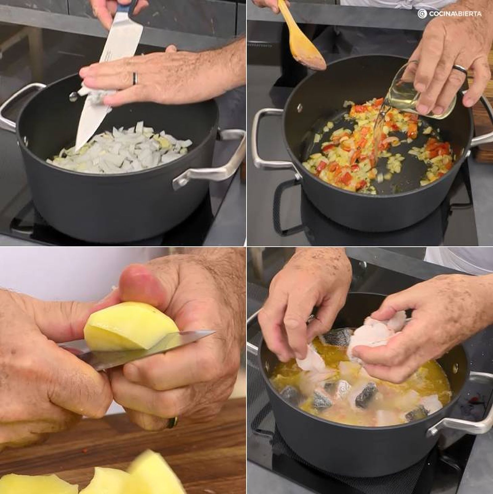guiso merluza con patatas pasos guiso merluza con patatas pasos