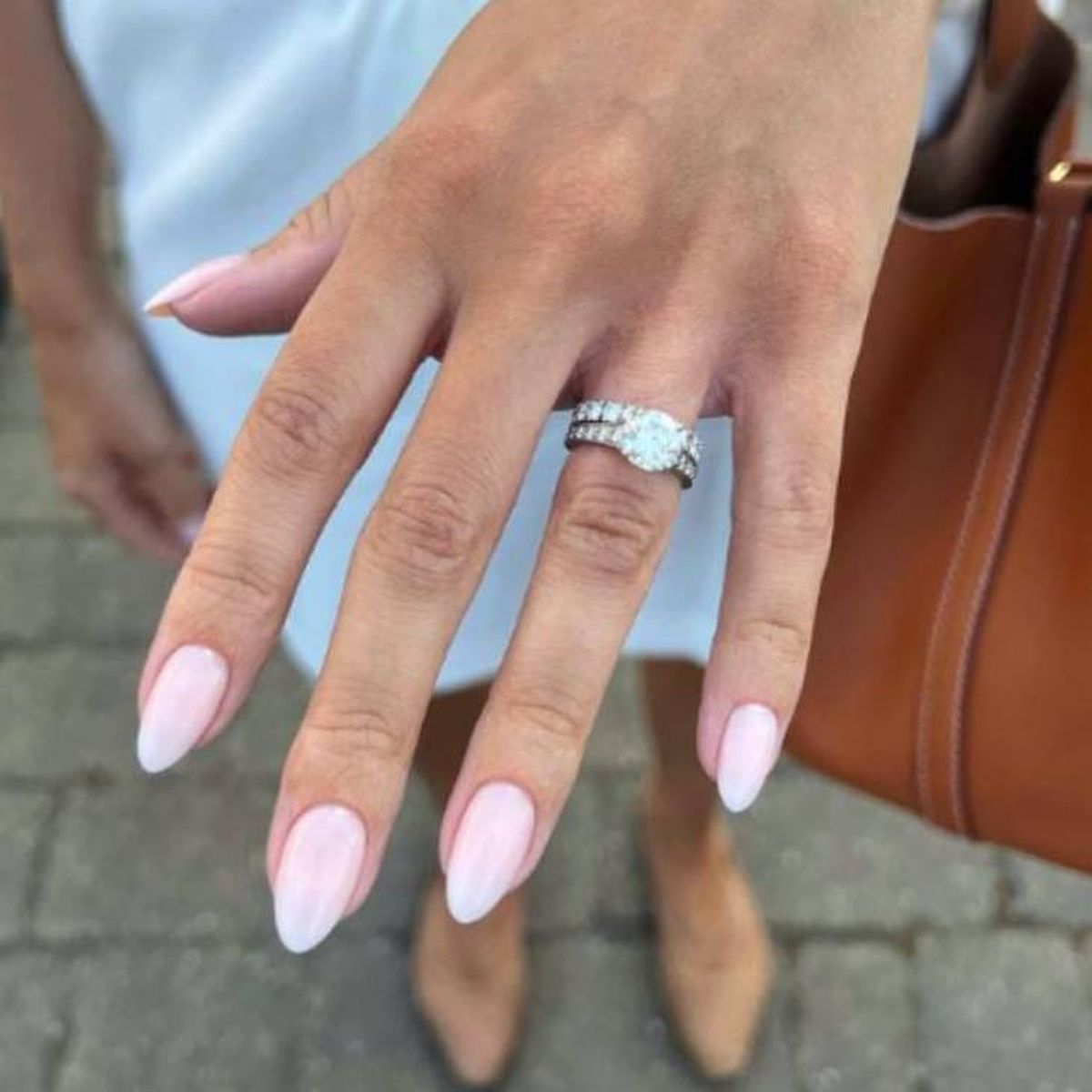 manicura francesa degradada redonda