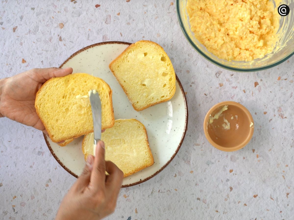 tamago sando receta paso3