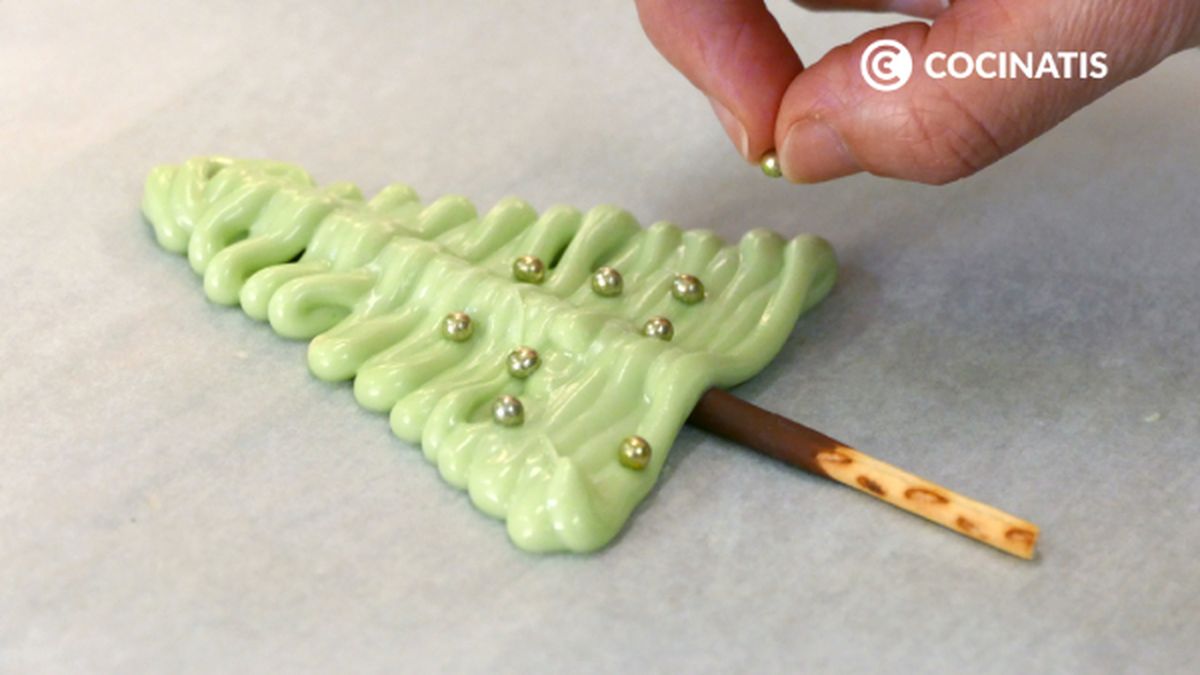 Receta de arbolitos de Navidad de chocolate  paso 3