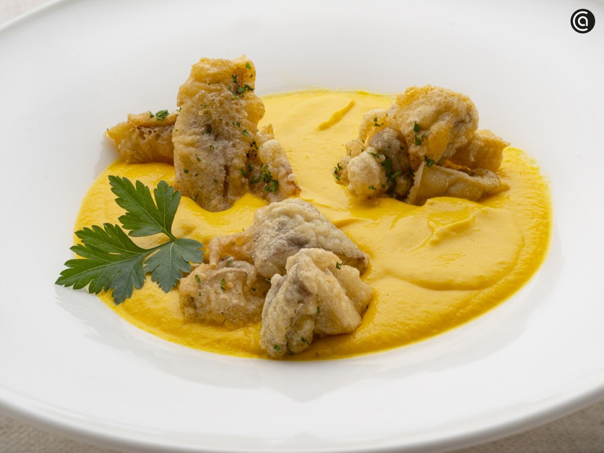 Crema de calabaza asada con setas, receta otoñal de Joseba Arguiñano