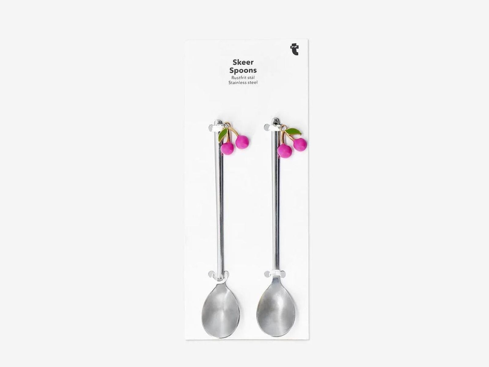 Pack de cucharas con cerezas en el mango. Pack de cucharas con cerezas en el mango.