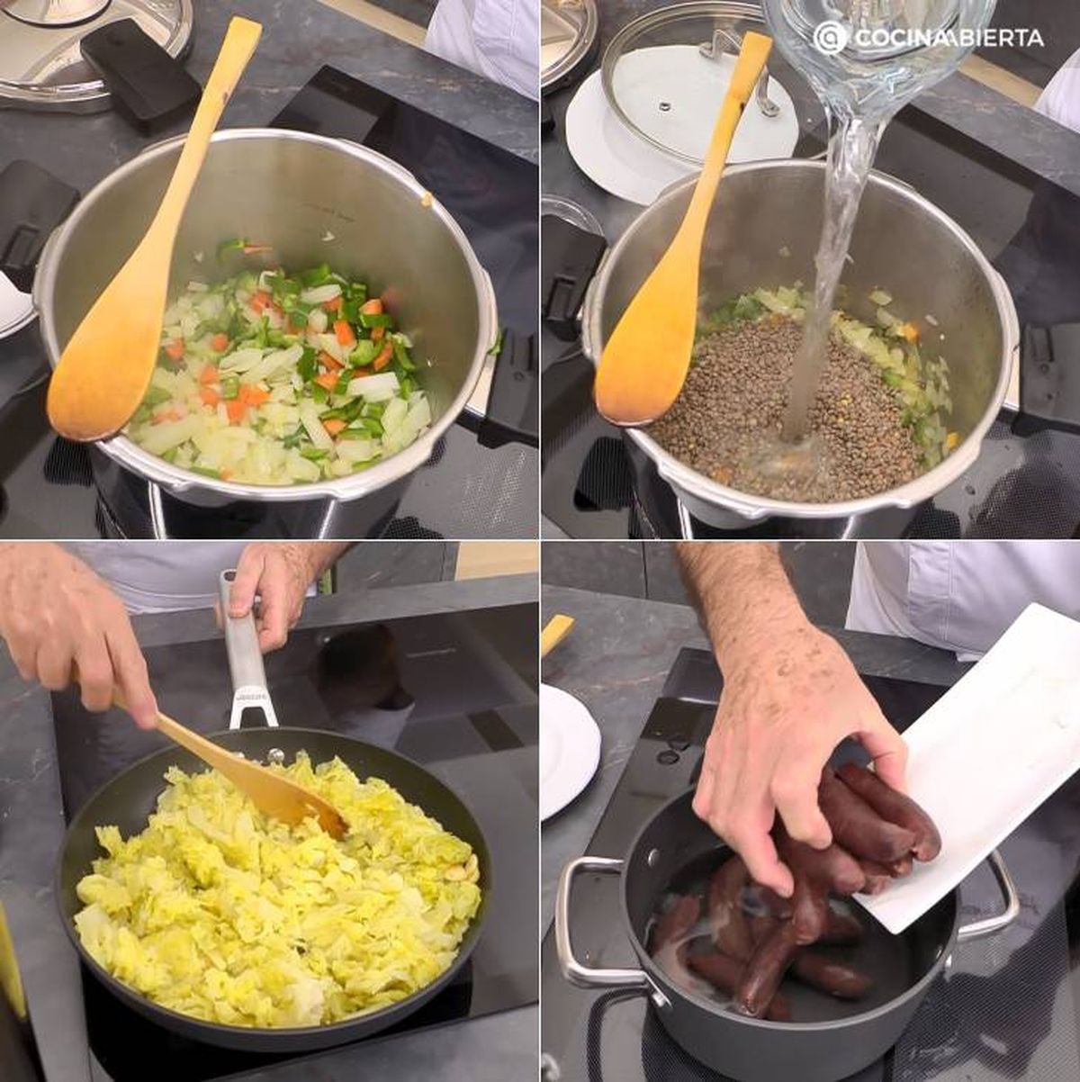 lentejas berza morcilla pasos