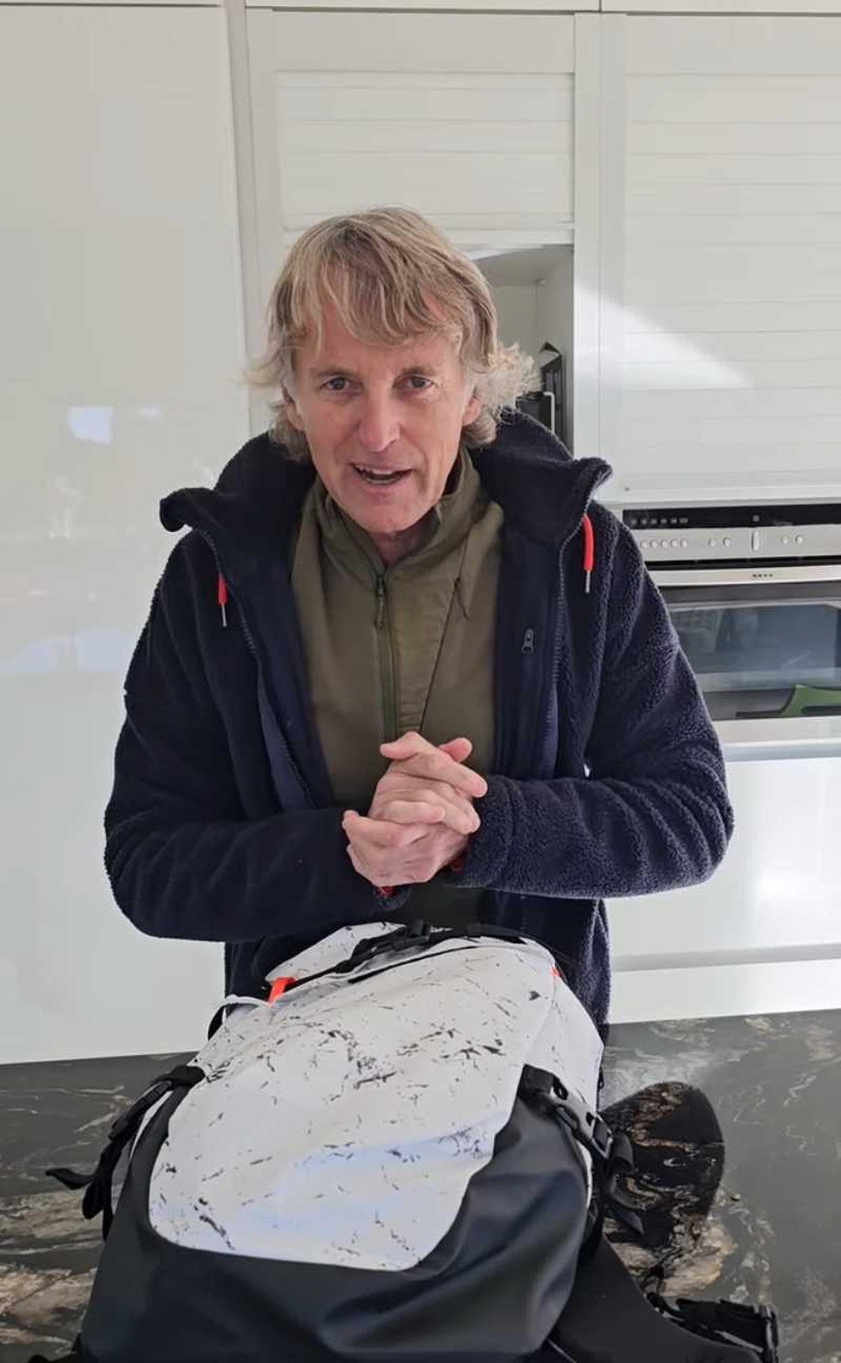 Jesús Calleja en su cocina.