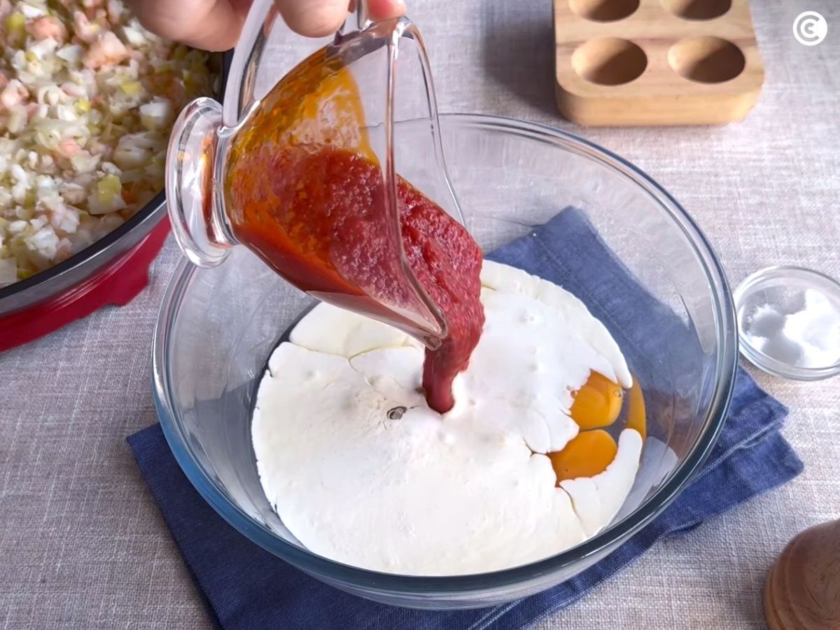 Preparar la masa del pastel de pescado