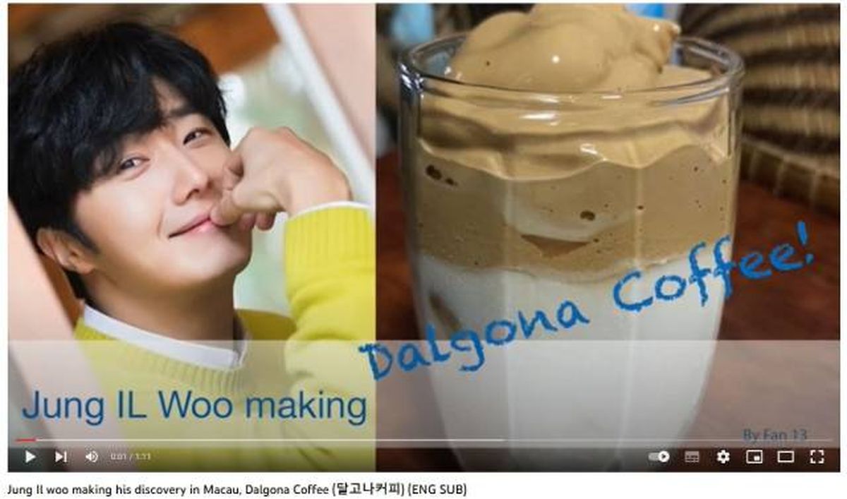 dalgona coffee origen