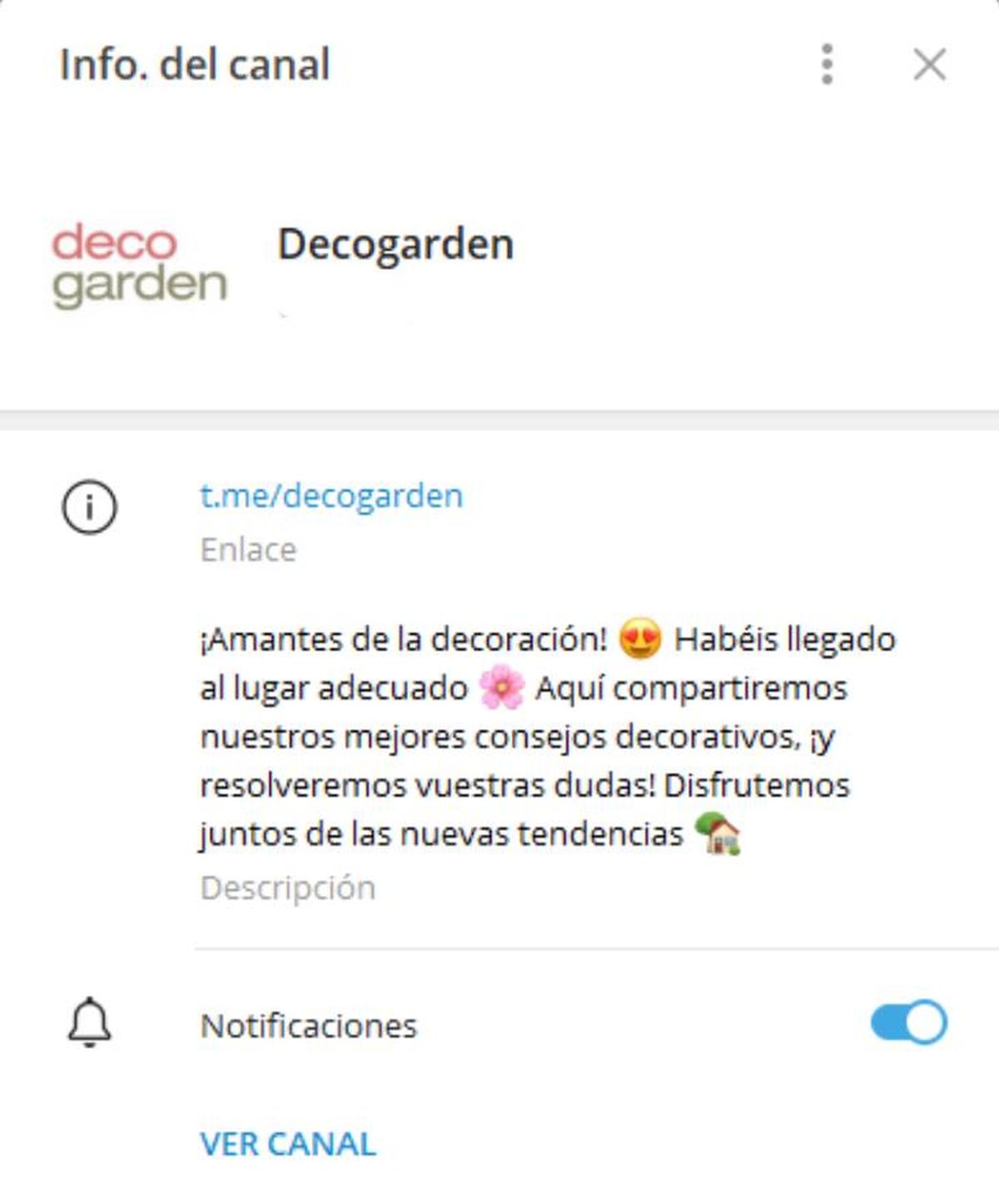 canal telegram decogarden