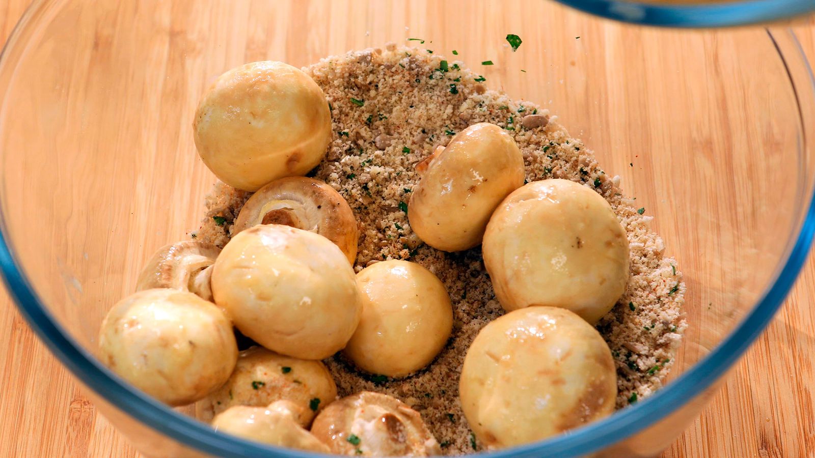 Champiñones crujientes al horno Paso 4 Champiñones crujientes al horno Paso 4