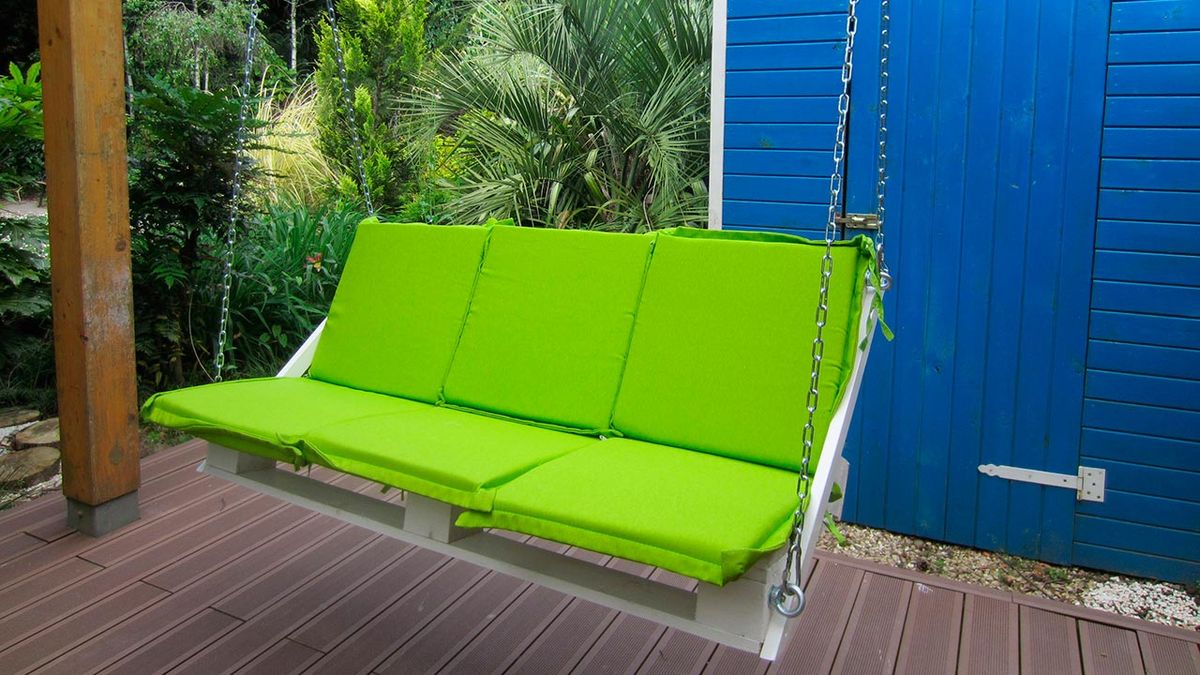 Cómo hacer mecedora colgante con un palé paso 14