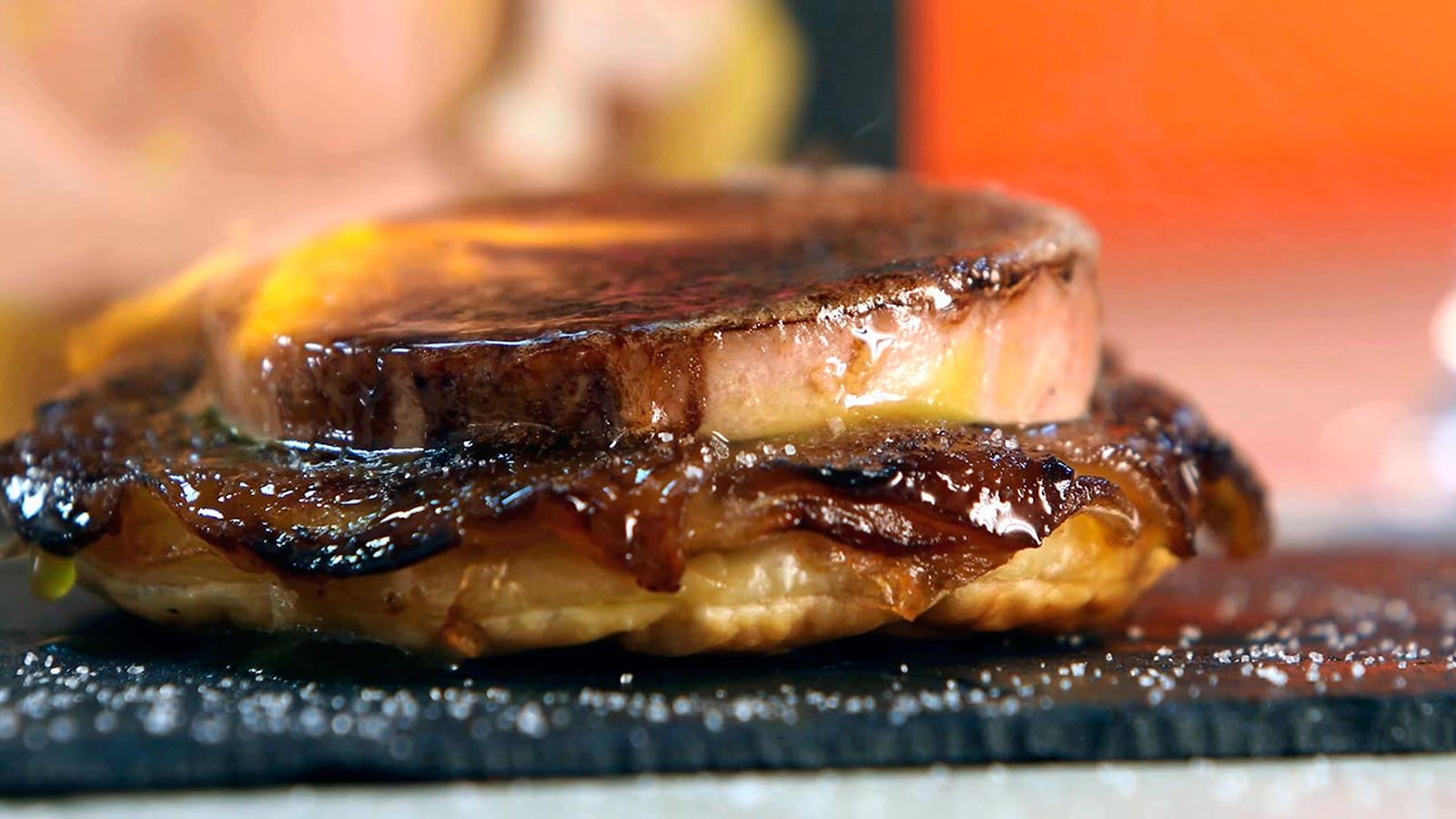 Foie mi cuit de pato caramelizado con manzana paso 7 Foie mi cuit de pato caramelizado con manzana paso 7