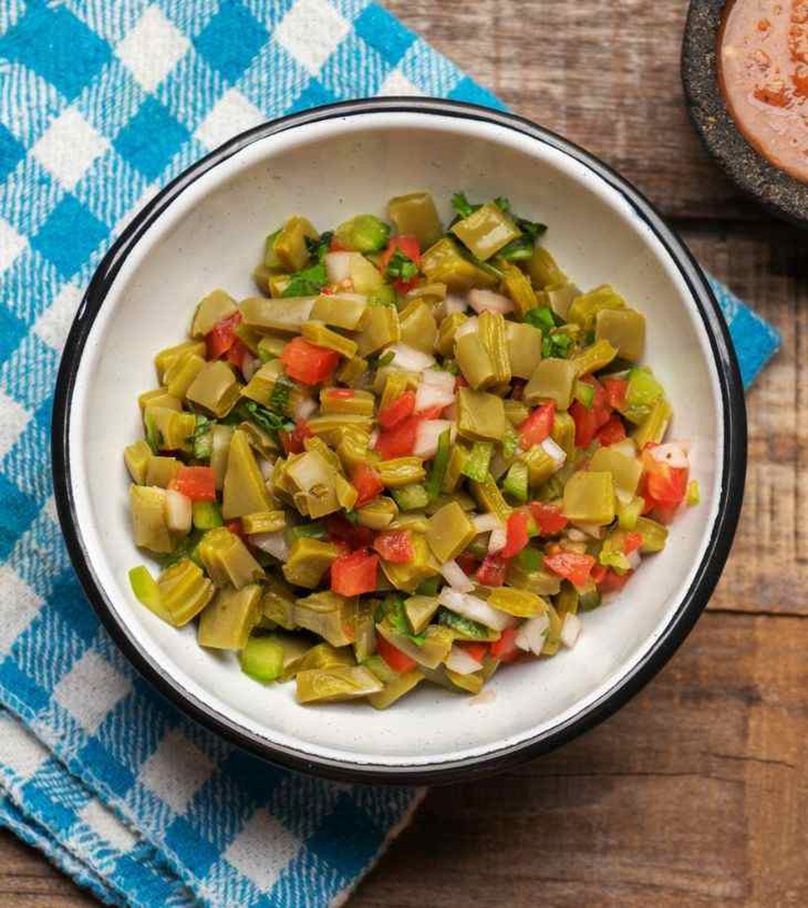 ensalada de cactus de nopal mexicano ensalada de cactus de nopal mexicano