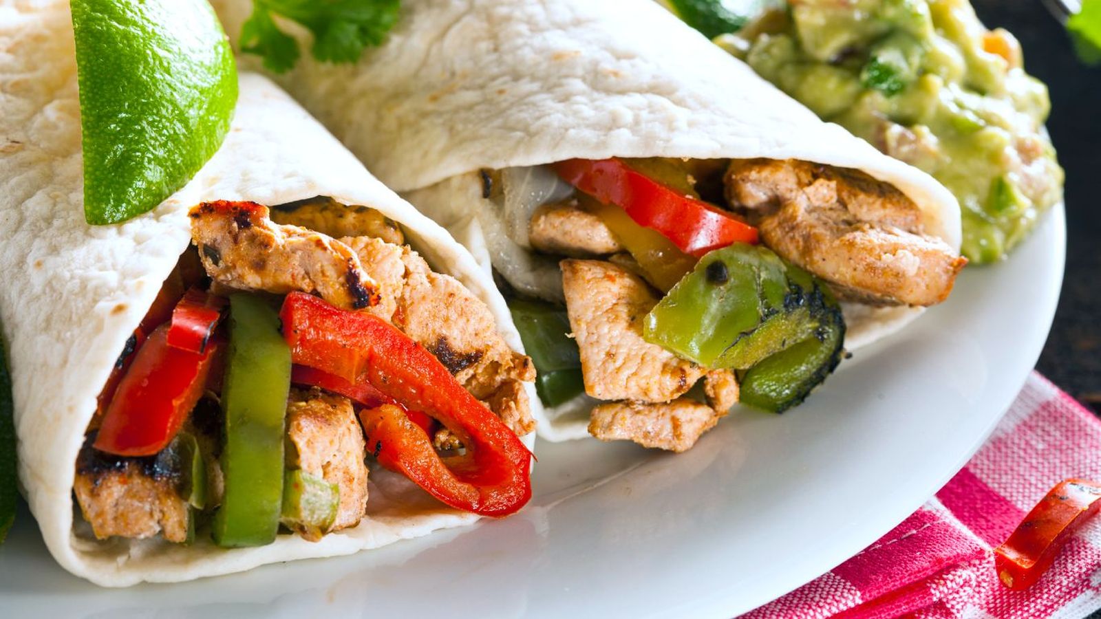 Burritos de pollo con verduras