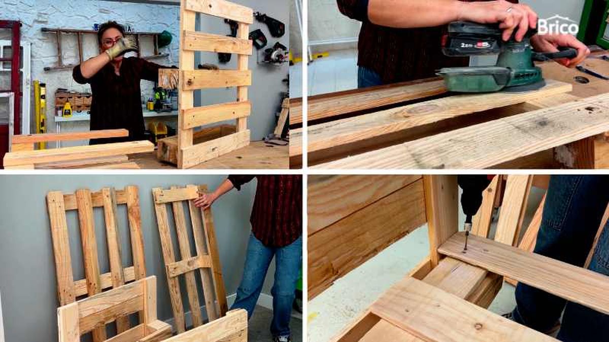 Corta las piezas que formarán el sillón y líjalas