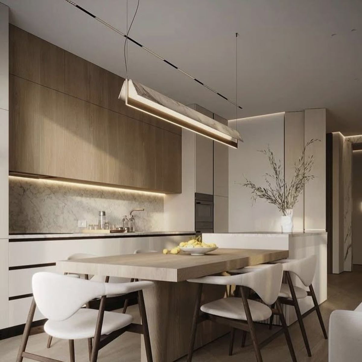 Cocina puente con luz led