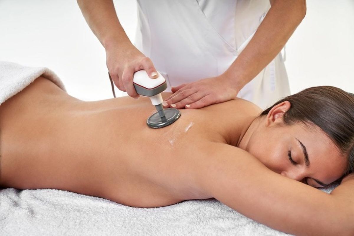 Sesión de Indiba en la espalda