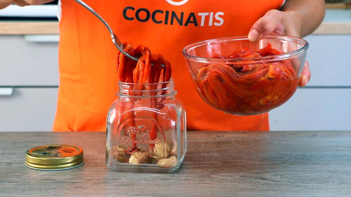 Receta de conservas de berenjena y pimientos asados   paso 5