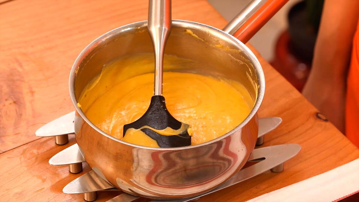 Receta de fondue de calabaza y queso   paso 4