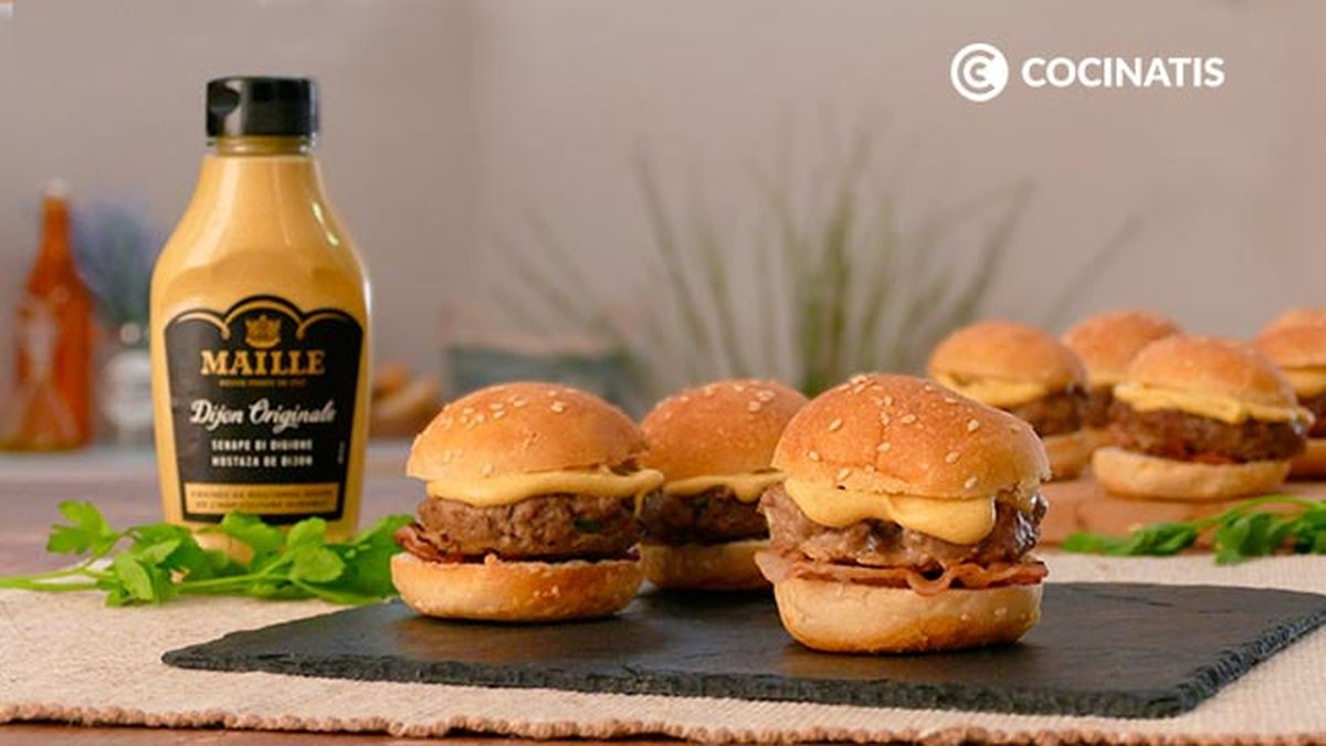Receta de mini hamburguesas de carne picada y queso  paso 6