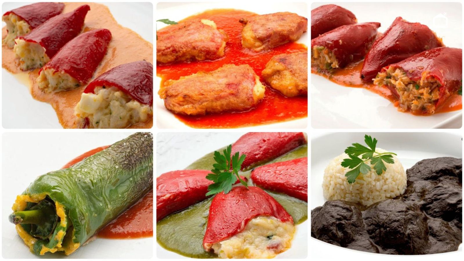 Rellenos, cremosos o servidos en salsa, una de las formas más clásicas de preparar los pimientos.