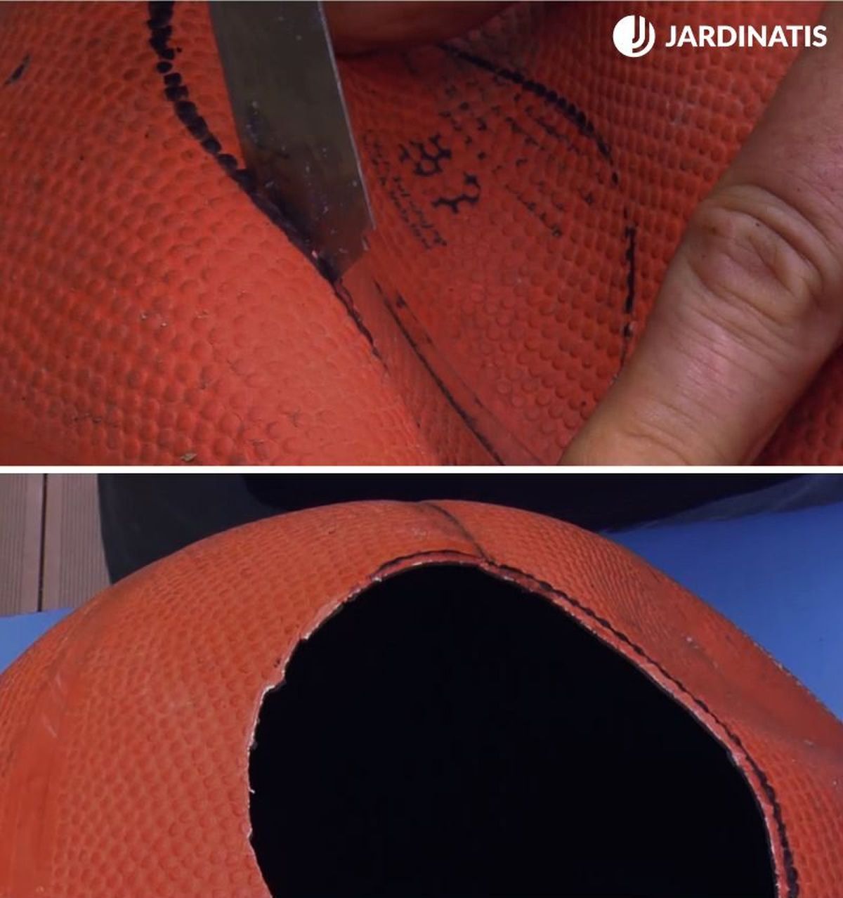 Corta el balón de baloncesto