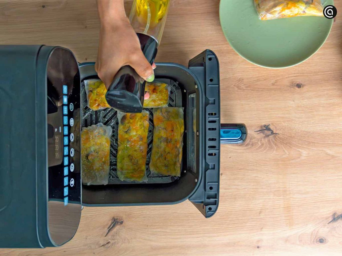 Cocina los rollitos de primavera en la freidora de aire