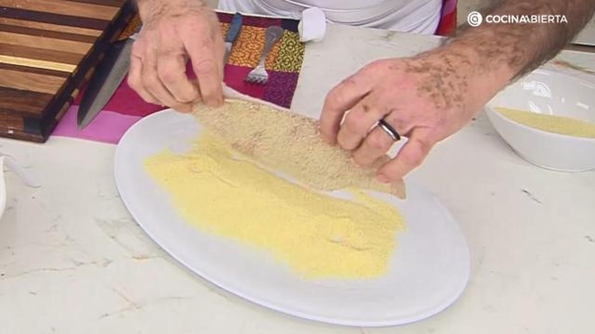 pescado rebozado semola paso 2