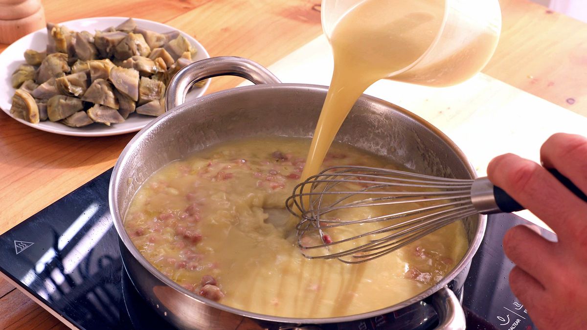 Alcachofas con jamón   Paso 4