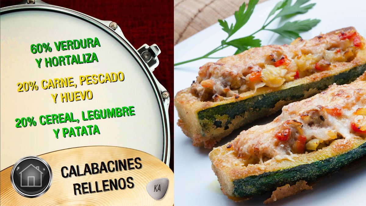 calabacines rellenos plato