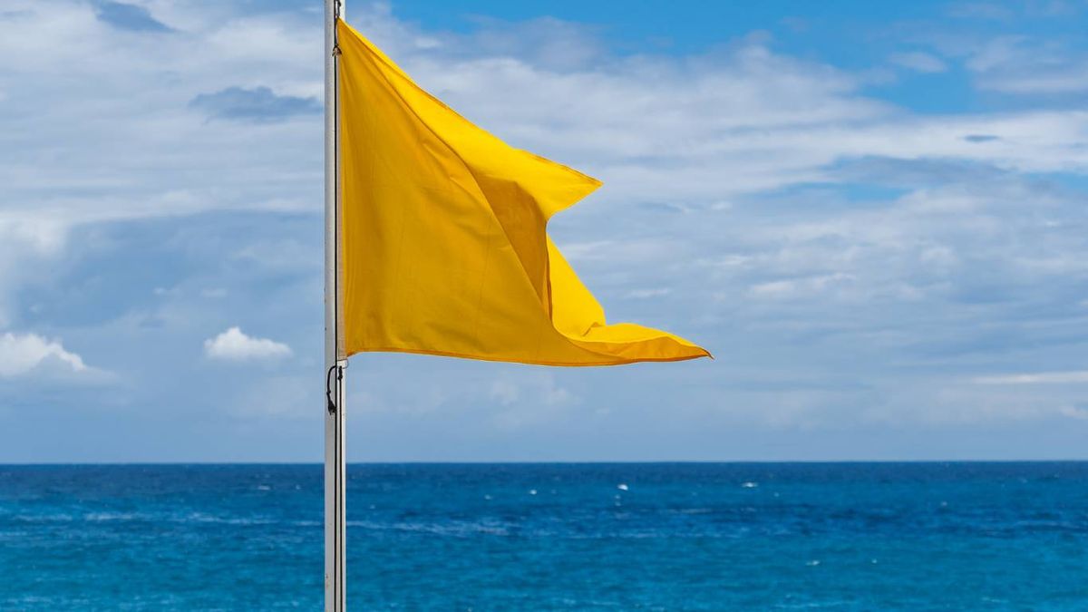 Bandera amarilla: precaución, pero no prohibido