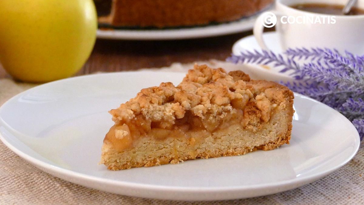 Receta de tarta de manzana crujiente