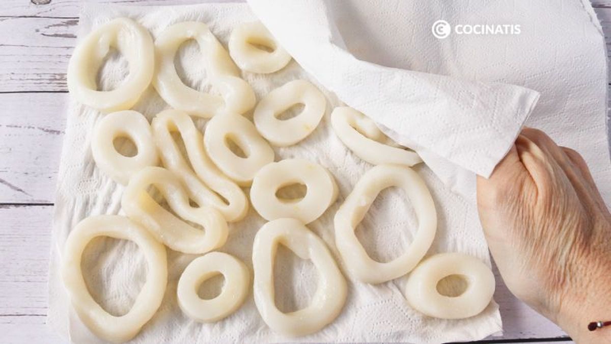 Secamos las anillas de calamar
