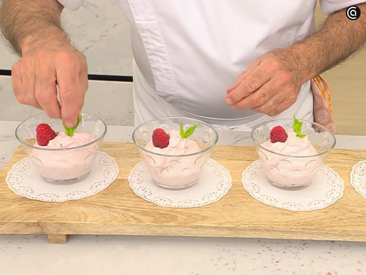 Mousse de frambuesas - paso 4