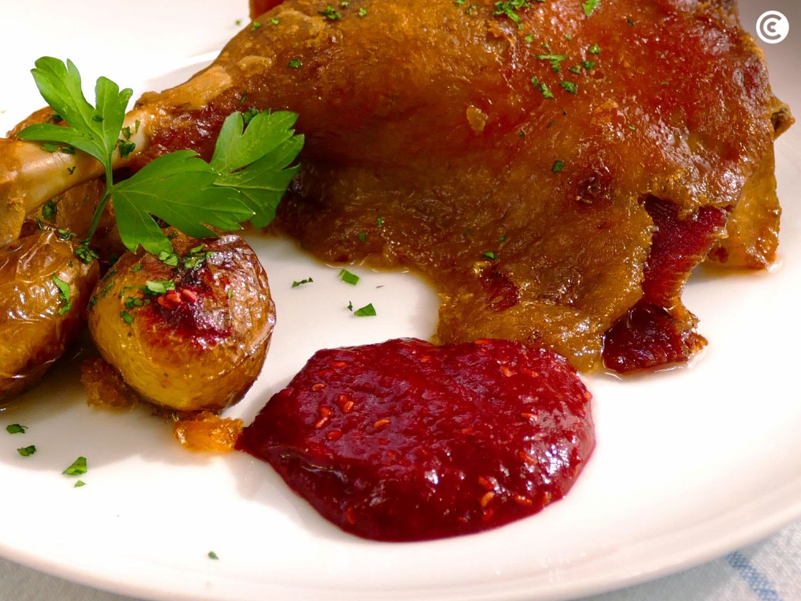 Salsa de frambuesa para carne
