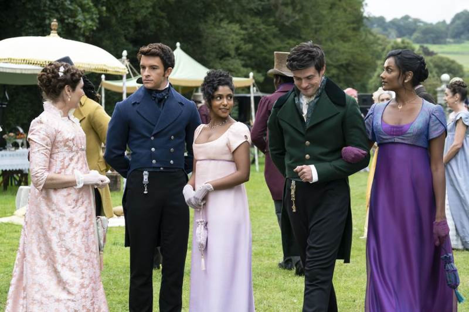 Escena de la segunda temporada de los Bridgerton
