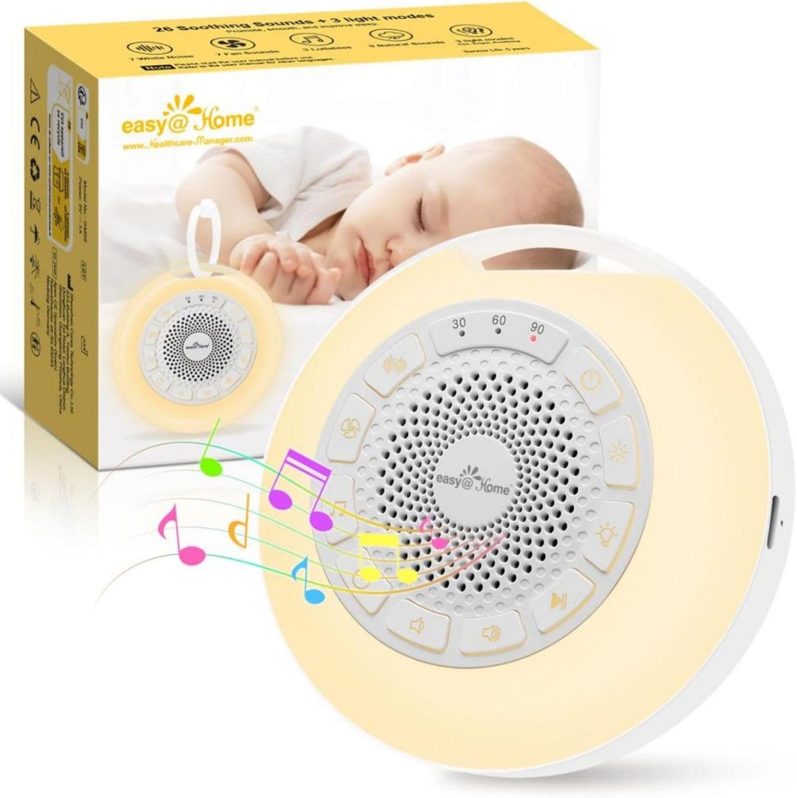Dispositivo de ruido blanco para bebés easy@home. Dispositivo de ruido blanco para bebés easy@home.