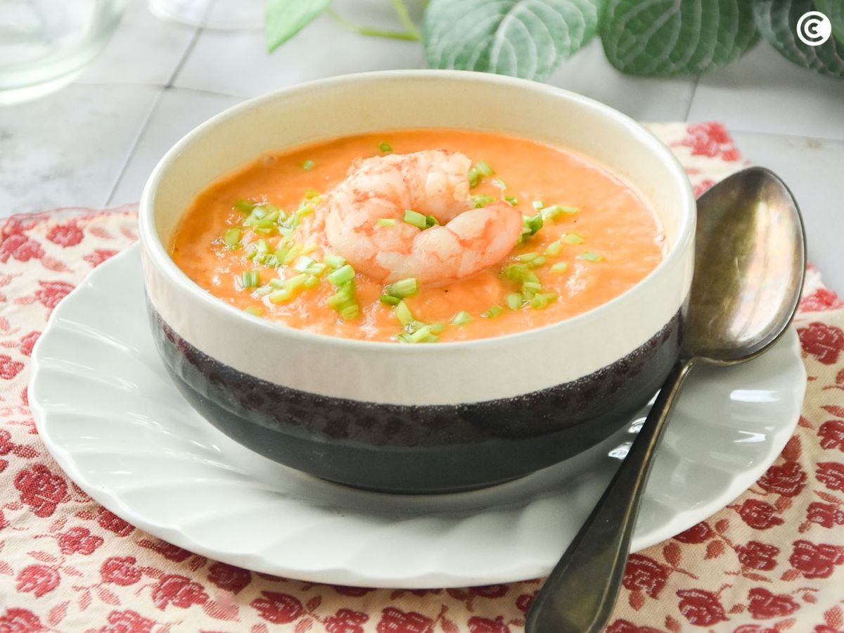 Crema de langostinos