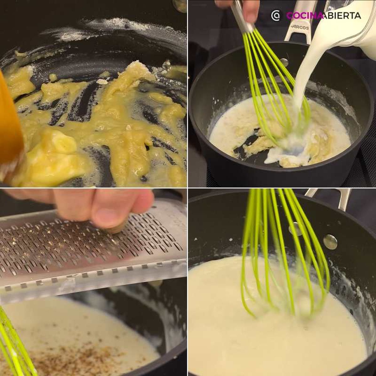 Paso a paso para hacer la bechamel