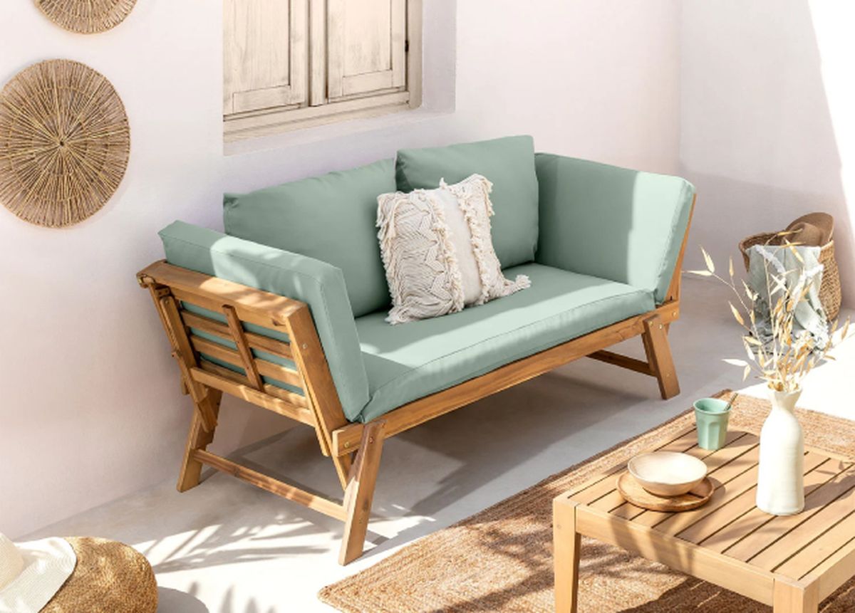 Sofá 3 Plazas de Jardín Regulable en Madera de Acacia Guille (1)