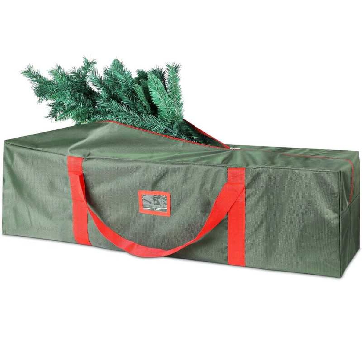 Bolsa de tela para guardar el árbol de Navidad.