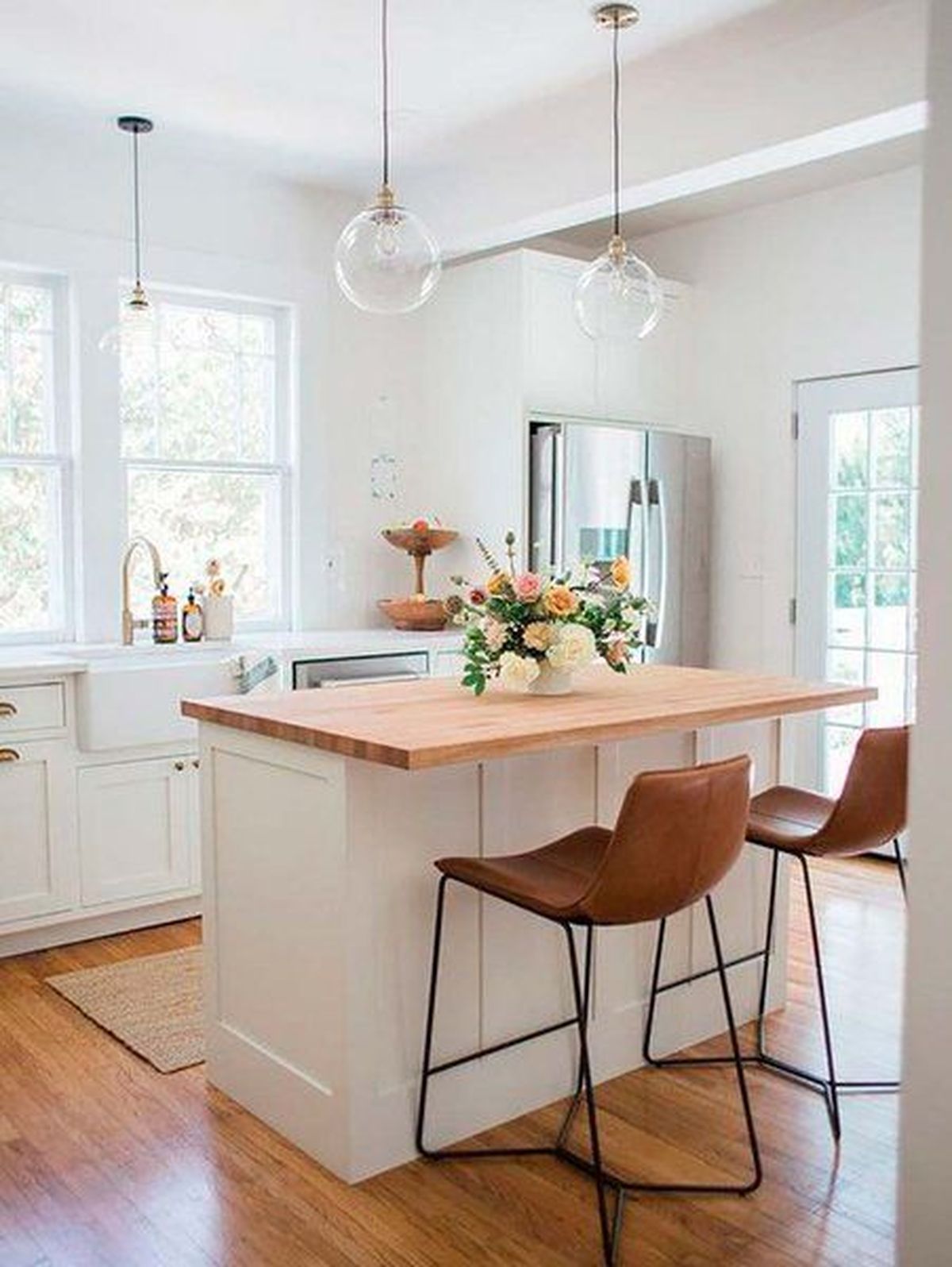 cocina sin muebles altos isla