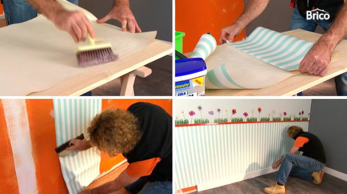 Pasos para empapelar una pared
