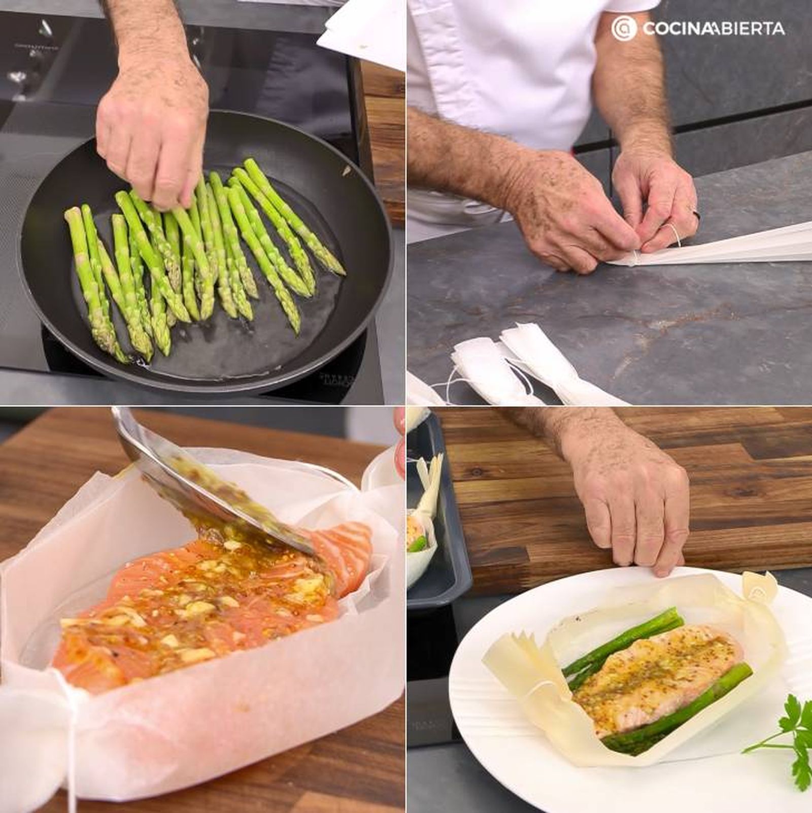 salmon asado con esparragos pasos salmon asado con esparragos pasos