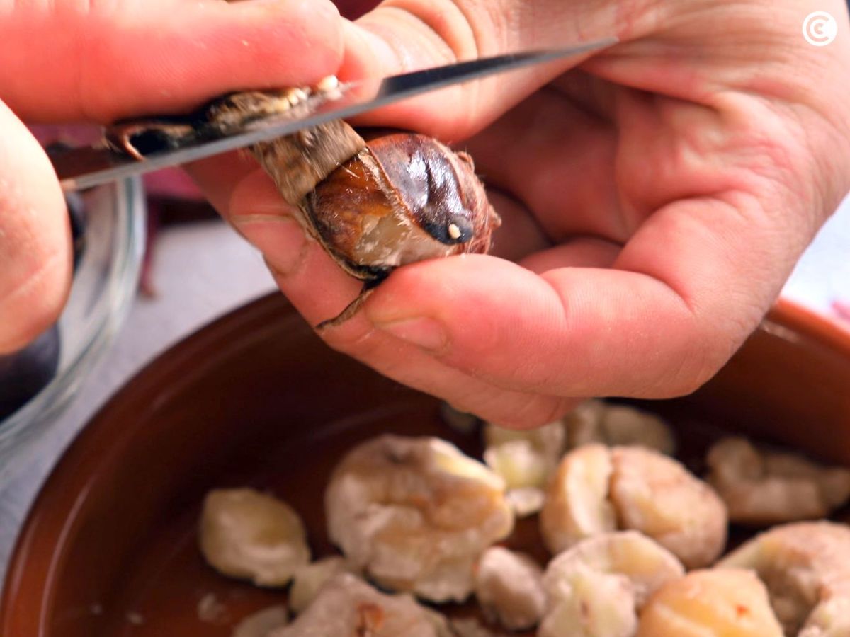 Cómo pelar castañas